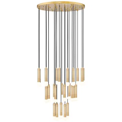 Z-lite Stari By  Modern Gold 27 Light Chandelier In Brown