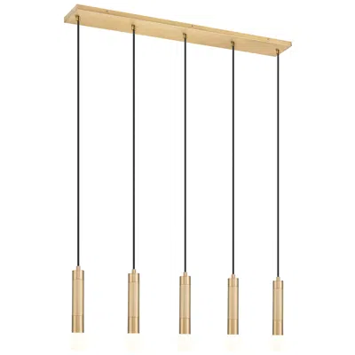 Z-lite Stari By  Modern Gold 5 Light Linear Chandelier