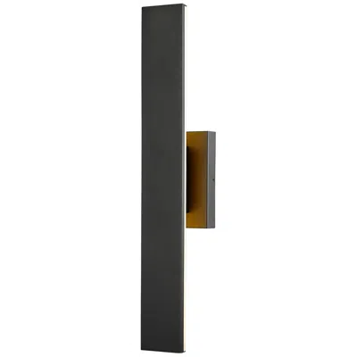 Z-lite Stylet 24"h Black Center Backplate Led Outdoor Wall Light