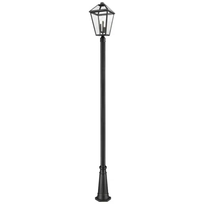 Z-lite Talbot 117 1/4"h Midnight Black Outdoor Post Light With Base