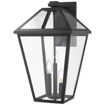 Z-lite Talbot 17 1/2" High Black 3-light Outdoor Wall Light