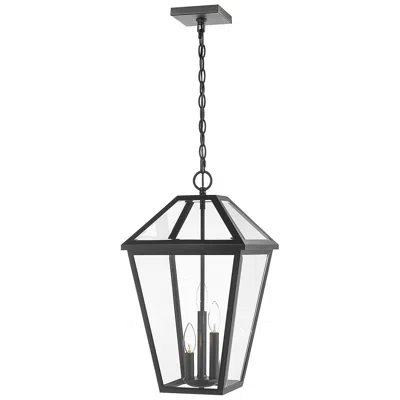 Z-lite Talbot 21 1/2"h Black 3-light Outdoor Hanging Light