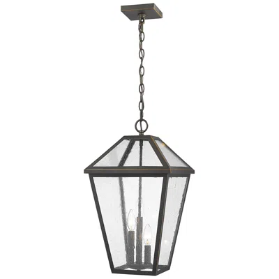 Z-lite Talbot 21 1/2"h Rubbed Bronze 3-light Outdoor Hanging Light