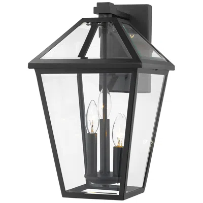 Z-lite Talbot 21 1/4" High Black 3-light Outdoor Wall Light