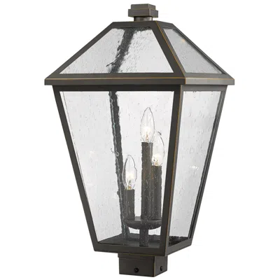 Z-lite Talbot 22 1/4"h Oil-rubbed Bronze 3-light Outdoor Post Light