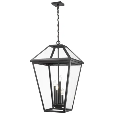 Z-lite Talbot 32 1/4"h Black 4-light Outdoor Hanging Light