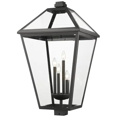 Z-lite Talbot 33 3/4" High Black 4-light Outdoor Post Light