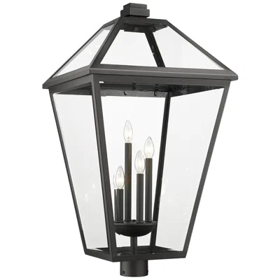Z-lite Talbot 34 1/4" High Black 4-light Outdoor Post Light