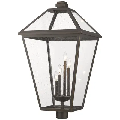 Z-lite Talbot 34 1/4" High Oil-rubbed 4-light Outdoor Post Light