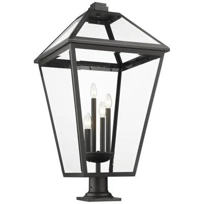Z-lite Talbot 36 3/4" High Black 4-light Outdoor Pier Light