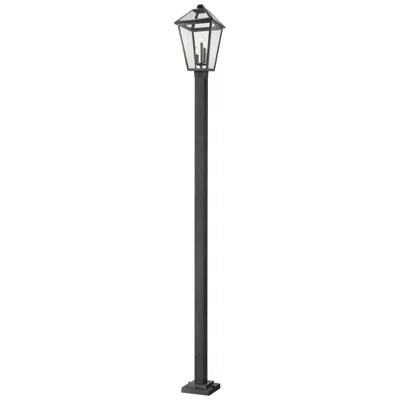 Z-lite Talbot By  Black 117.25 Inch 3 Light Outdoor Post Mounted Fixture