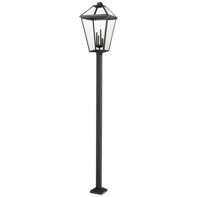 Z-lite Talbot By  Black 128.25 Inch 4 Light Outdoor Post Mounted Fixture