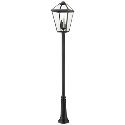 Z-lite Talbot By  Black 128.75 Inch 4 Light Outdoor Post Mounted Fixture