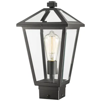 Z-lite Talbot By  Black 15 Inch 1 Light Outdoor Post Mount Fixture