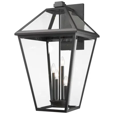 Z-lite Talbot By  Black 33 Inch 4 Light Outdoor Wall Sconce