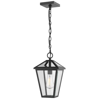 Z-lite Talbot By  Black 8.25 Inch 1 Light Outdoor Chain Mount Fixture
