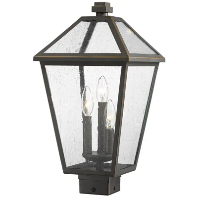Z-lite Talbot By  Oil Rubbed Bronze 18.5 Inch 3 Light Post Mount Fixture