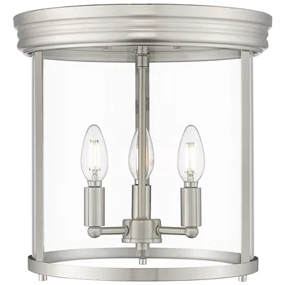 Z-lite Thayer By  Brushed Nickel 3 Light Flush Mount