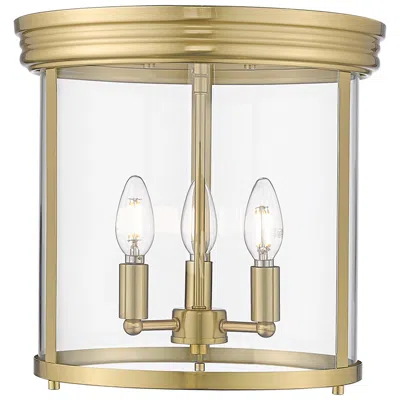 Z-lite Thayer By  Luxe Gold 3 Light Flush Mount