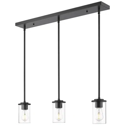 Z-lite Thayer By  Matte Black 3 Light Pendant