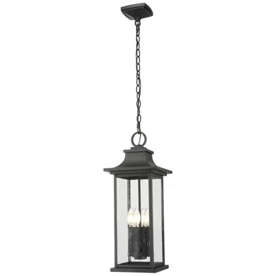 Z-lite Tiberius 22 3/4"h Black 4-light Outdoor Hanging Light