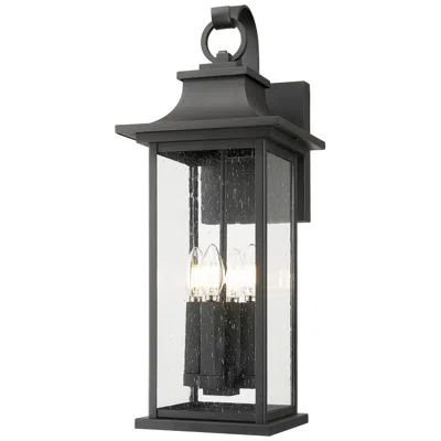 Z-lite Tiberius 24" High Black 4-light Outdoor Wall Light