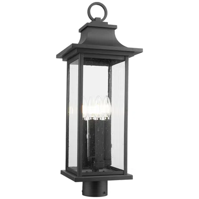 Z-lite Tiberius 25 1/4"h Black 4-light Outdoor Post Light