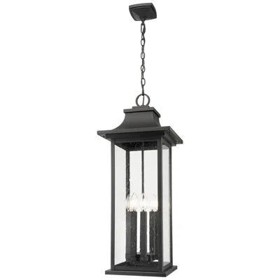 Z-lite Tiberius 31 1/2"h Black 6-light Outdoor Hanging Light