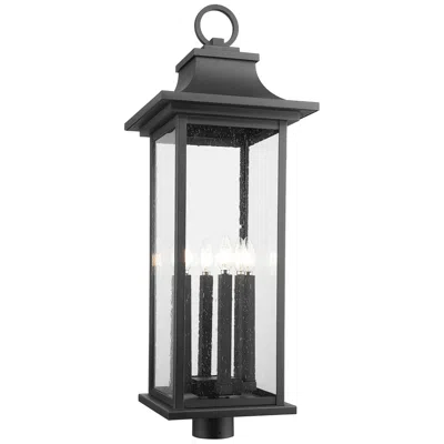 Z-lite Tiberius 34 3/4"h Black 6-light Outdoor Post Light
