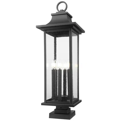 Z-lite Tiberius 36 1/2"h Black 6-light Outdoor Pier Light