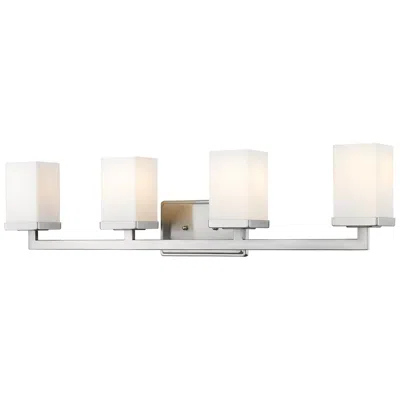 Z-lite Tidal 33 1/4" Wide 4-light Modern Brushed Nickel Bathroom Light