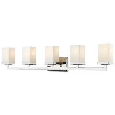 Z-lite Tidal 40" Wide Mdoern Chrome 5-light Vanity Bath Light