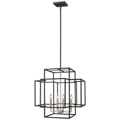 Z-lite Titania By  Black + Brushed Nickel 22 Inch 4 Light Pendant