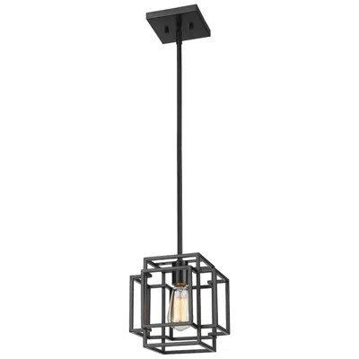 Z-lite Titania By  Matte Black 8.5 Inch 1 Light Mini Pendant