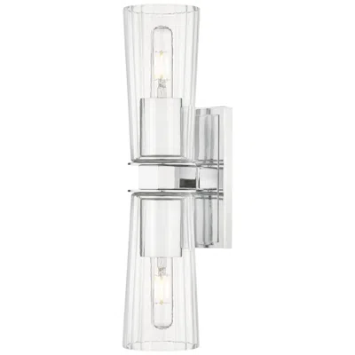Z-lite Titus 17 1/2" High Chrome 2-light Wall Sconce
