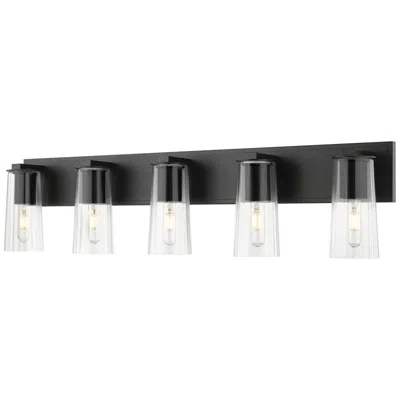 Z-lite Titus 40" Wide Matte Black 5-light Vanity Bath Light