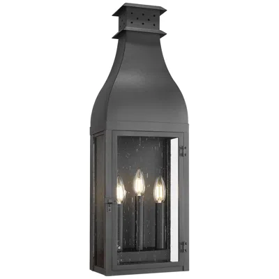 Z-lite Toulouse By  3 Light Outdoor Wall Light In Black