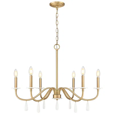 Z-lite Toussant By  32 Inch Mordern Gold 6 Light Chandelier