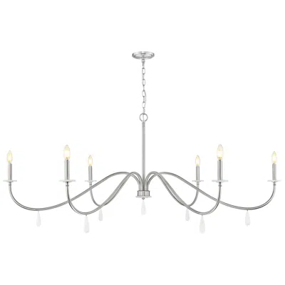 Z-lite Toussant By  63 Inch Brushed Nickel 6 Light Chandelier
