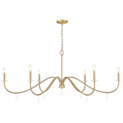 Z-lite Toussant By  63 Inch Mordern Gold 6 Light Chandelier