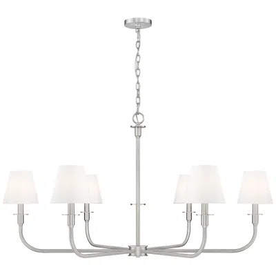 Z-lite Tova By  Brushed Nickel 6 Light Chandelier In Silver