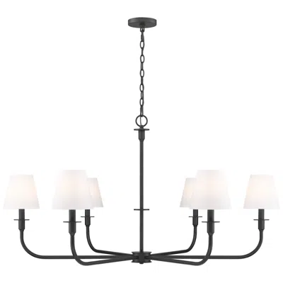 Z-lite Tova By  Matte Black 6 Light Chandelier