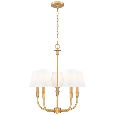 Z-lite Tova By  Rubbed Brass 5 Light Chandelier In Gold