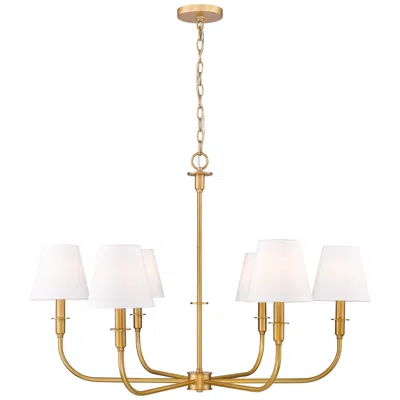 Z-lite Tova By  Rubbed Brass 6 Light Chandelier In Gold