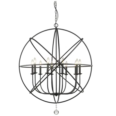 Z-lite Tull By  Matte Black 10 Light Chandelier