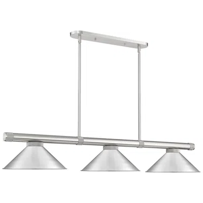 Z-lite Vanguard  By  3 Light Billiard In Gray