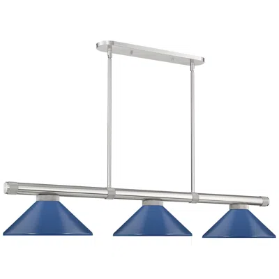 Z-lite Vanguard  By  3 Light Billiard In Blue