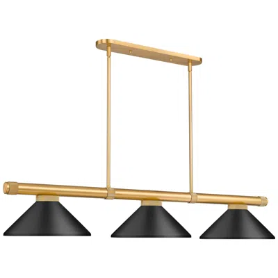 Z-lite Vanguard  By  3 Light Billiard In Gold