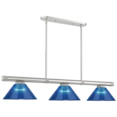 Z-lite Vanguard  By  3 Light Billiard In Blue