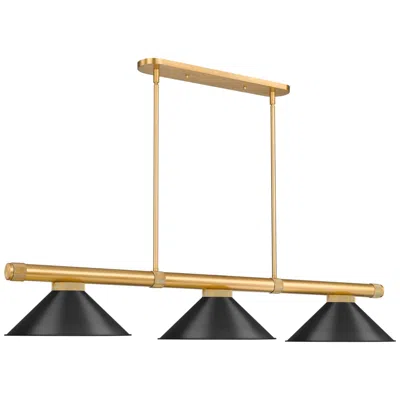 Z-lite Vanguard  By  3 Light Billiard In Black